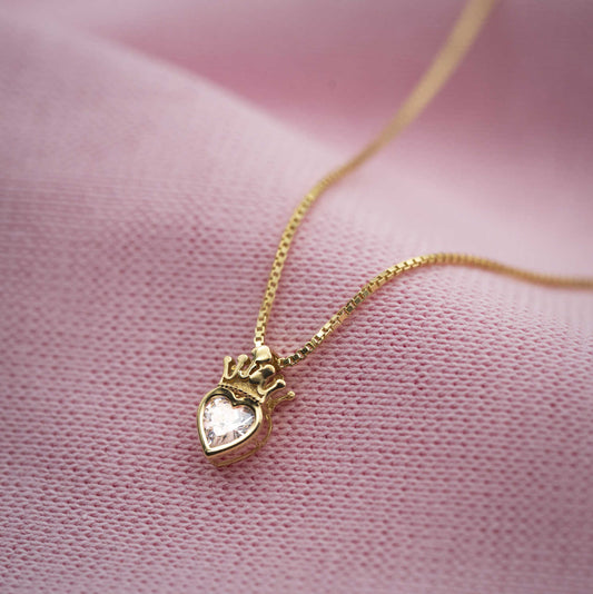 Smykke i gull med zirkonia hjerte 25445 - Bjerveur.noSmykke i gull med zirkonia hjerte 25445
