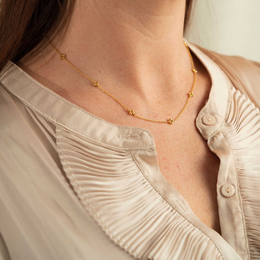 Smykke i sølv, kulekjede blomst 710289 - Bjerveur.noSmykke i sølv, kulekjede blomst 710289