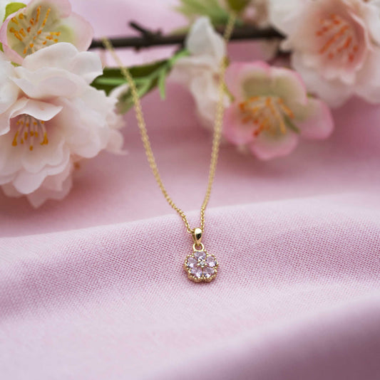 Smykke i sølv med zirkonia blomst 25402 - Bjerveur.noSmykke i sølv med zirkonia blomst 25402