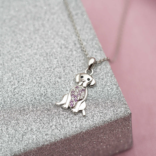 Smykke i sølv med zirkonia hund 25407 - Bjerveur.noSmykke i sølv med zirkonia hund 25407