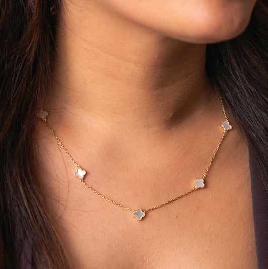 Smykke i sølv perlemor kløver 992031 - Bjerveur.noSmykke i sølv perlemor kløver 992031