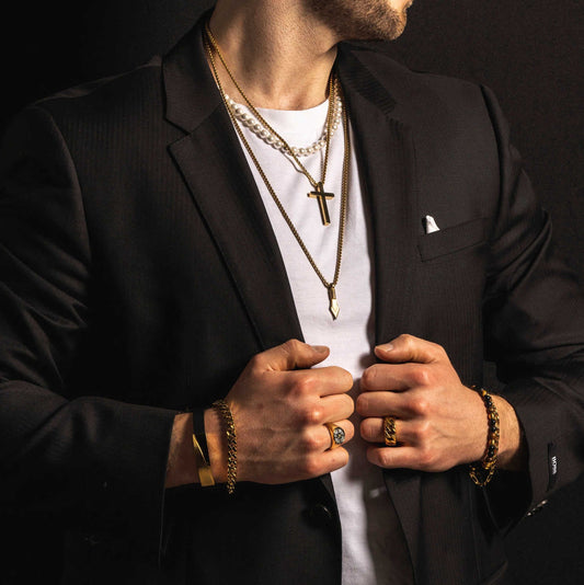 SMYKKE I STÅL, KORS, FORGYLT 972520 - Bjerveur.noSMYKKE I STÅL, KORS, FORGYLT 972520