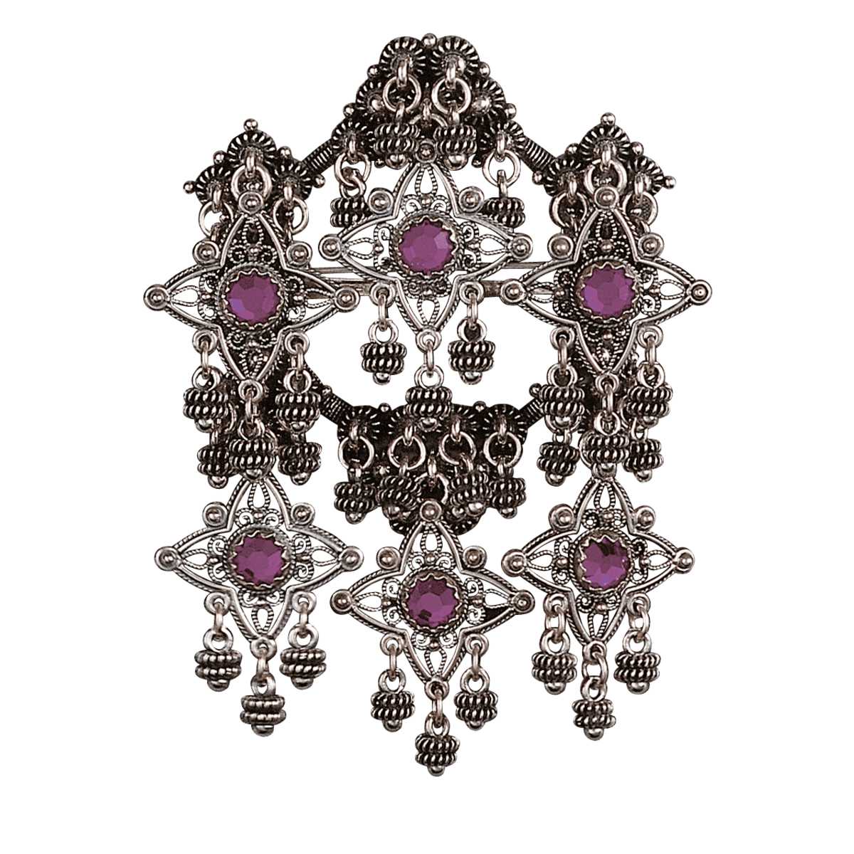 Sølje Telemark Bøheradsring med lilla stein, oksidert 224130 - Bjerveur.noSølje Telemark Bøheradsring med lilla stein, oksidert 224130