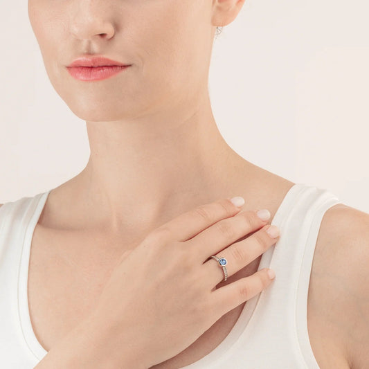 Sparkling Dots ring sølv lyseblå 022840074152 - Bjerveur.noSparkling Dots ring sølv lyseblå 022840074152