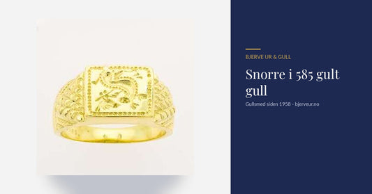 Snorre-ring i 585 gult gull - bloggbilde, Bjerve Ur & Gull