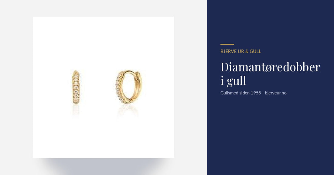 Diamantøredobber i gull fra Espeland - bloggbilde, Bjerve Ur & Gull