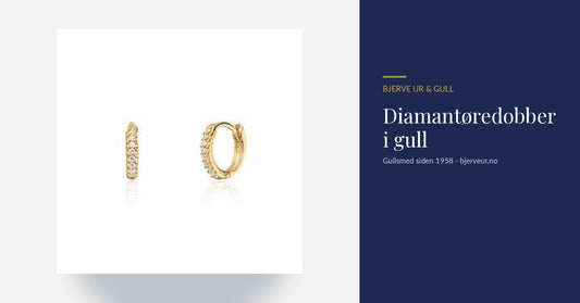 Diamantøredobber i gull fra Espeland - bloggbilde, Bjerve Ur & Gull