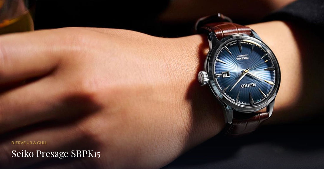 Seiko Presage SRPK15 på håndleddet - livsstilsbilde, Bjerve Ur & Gull