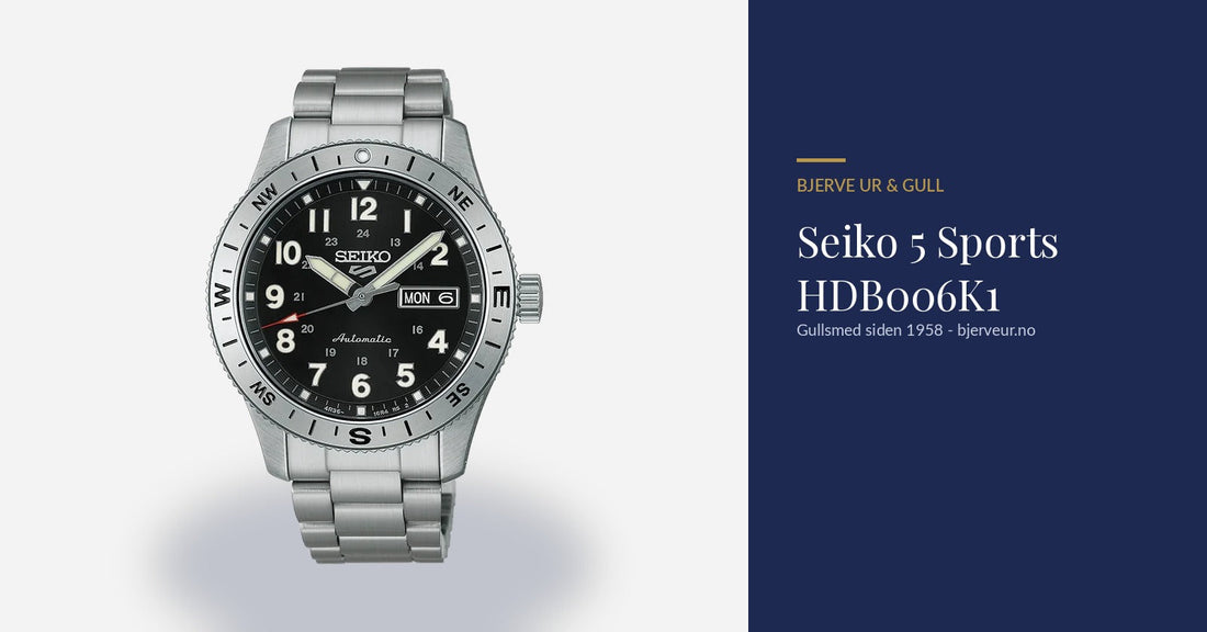 Seiko 5 Sports HDB006K1 herreklokke - bloggbilde, Bjerve Ur & Gull