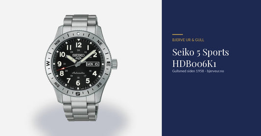 Seiko 5 Sports HDB006K1 herreklokke - bloggbilde, Bjerve Ur & Gull