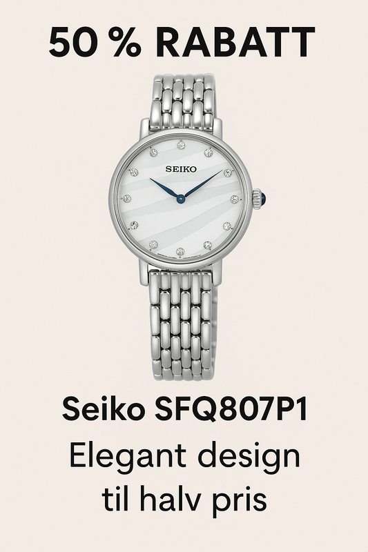 Luksuriøs dameklokke fra Seiko – SFQ807P1 til 50 % rabatt - Bjerveur.no
