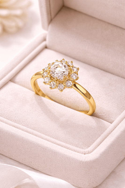 Ring i 14 karat gull med zirkonia – en elegant gullring for enhver anledning - Bjerveur.no