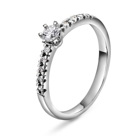 Vida ring i 585 hvitt gull med diamant 0,20 ct, bilde 1 av 3