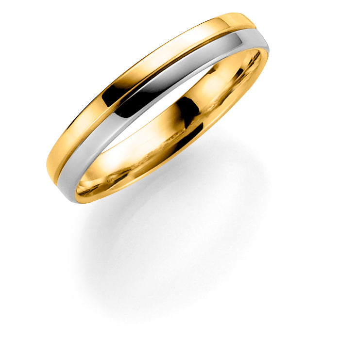 Ring SE133 i 585 tofarget gull, buet innvendig, bilde 1 av 5