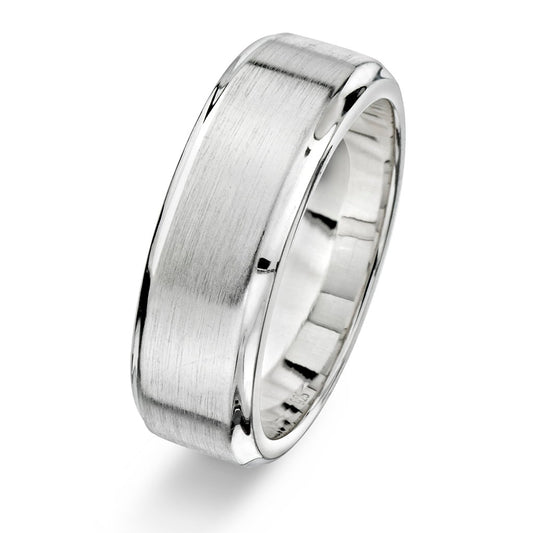 Ring i rhodinert 925 sølv 7 mm