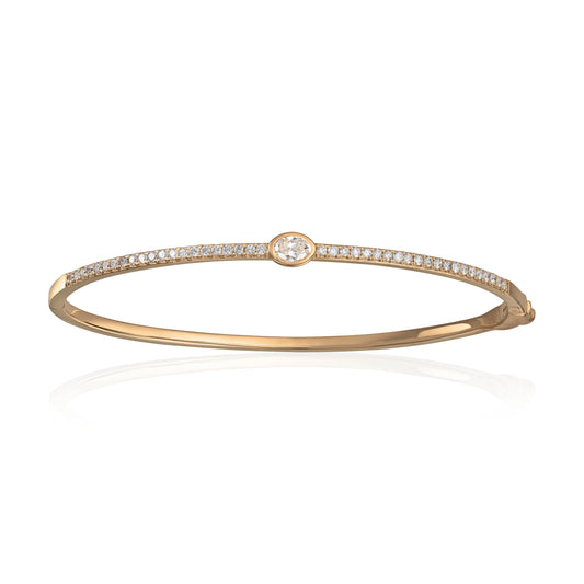 Carmen armring i 585 gult gull med diamanter 0,67 ct, 6 mm