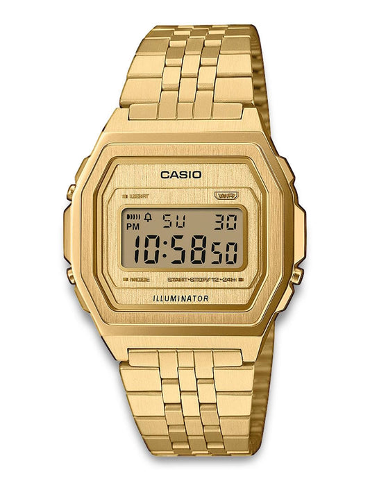 Casio Vintage A1000G-9EF herreklokke i stål