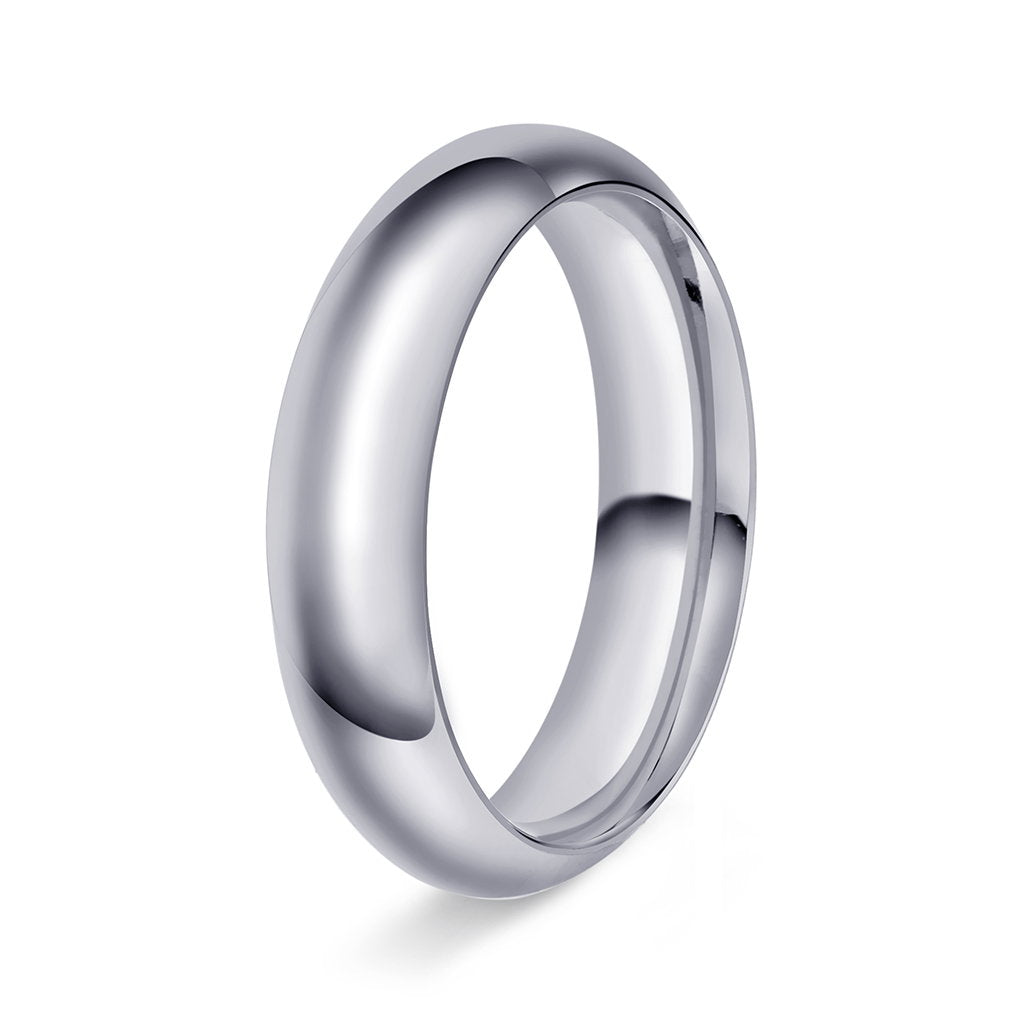 Ring i 950 platina halvrund/buet, polert, bilde 8 av 12