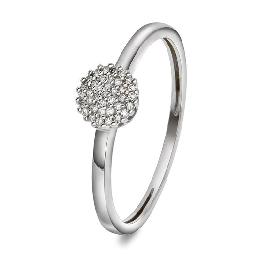 Ring i 585 hvitt gull med diamant 0,06 ct, størrelse 54, bilde 1 av 4