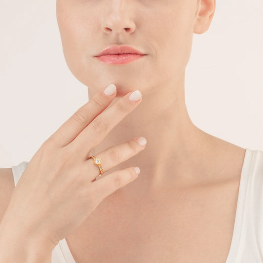 Sparkling Dots ring gullkrystall 022840181652