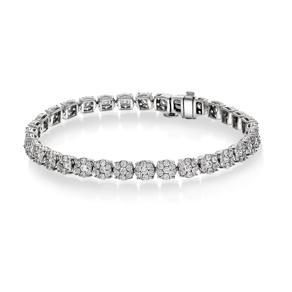 Armbånd i 14 karat hvitt gull med diamanter 5,00 ct, bilde 1 av 4
