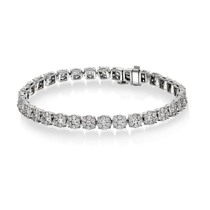 Armbånd i 14 karat hvitt gull med diamanter 5,00 ct, bilde 1 av 4