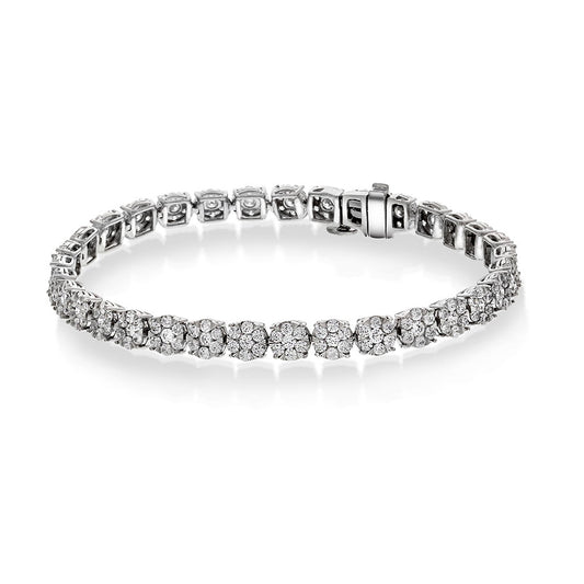 Armbånd i 14 karat hvitt gull med diamanter 5,00 ct, bilde 1 av 4