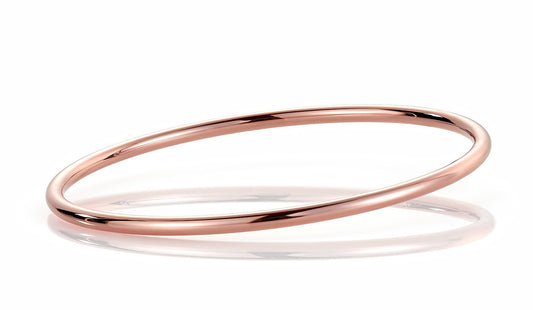 Armring i 585 rosé gull, rund profil 3 mm, størrelse 69