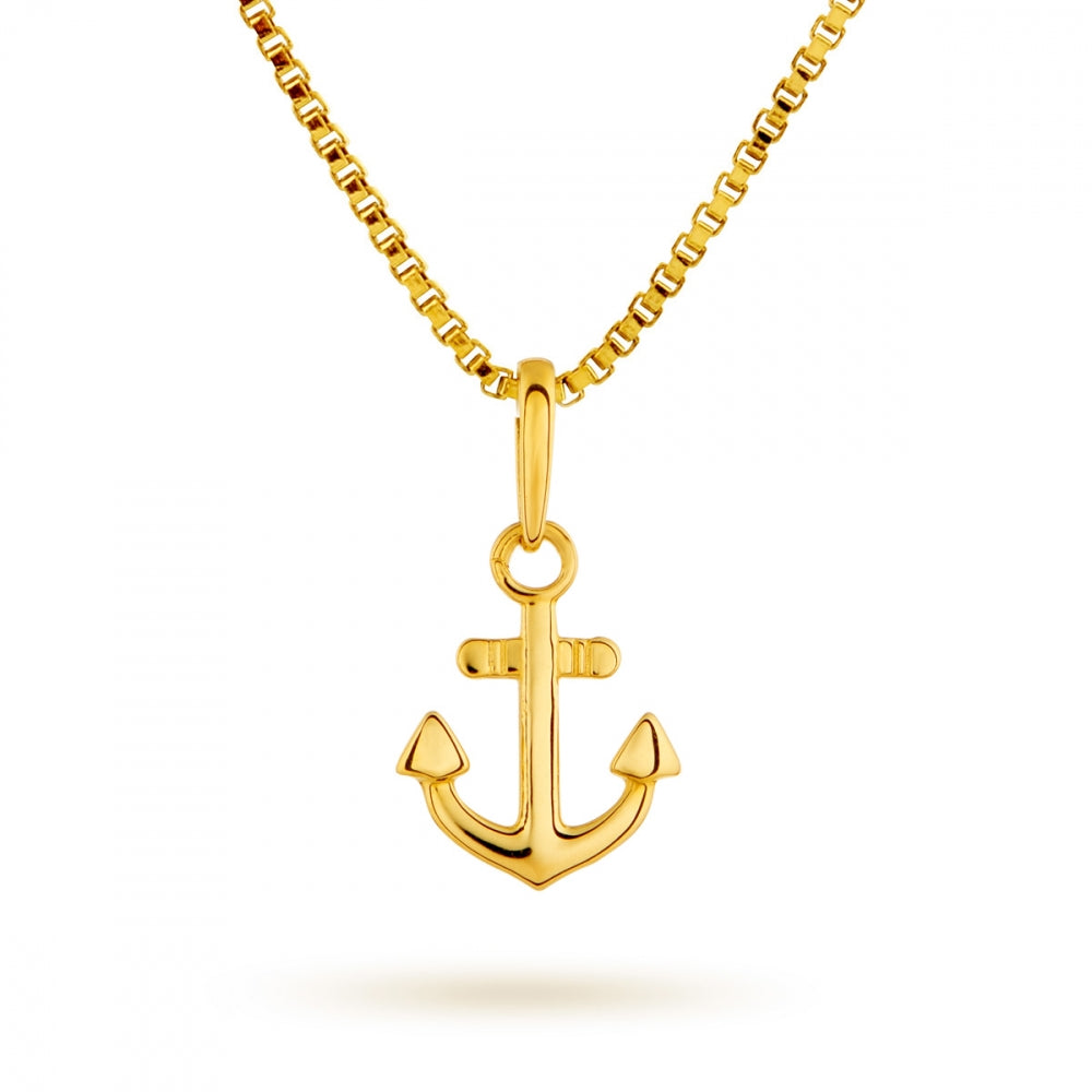 Anheng i 585 gult gull, anker 11 x 8 mm