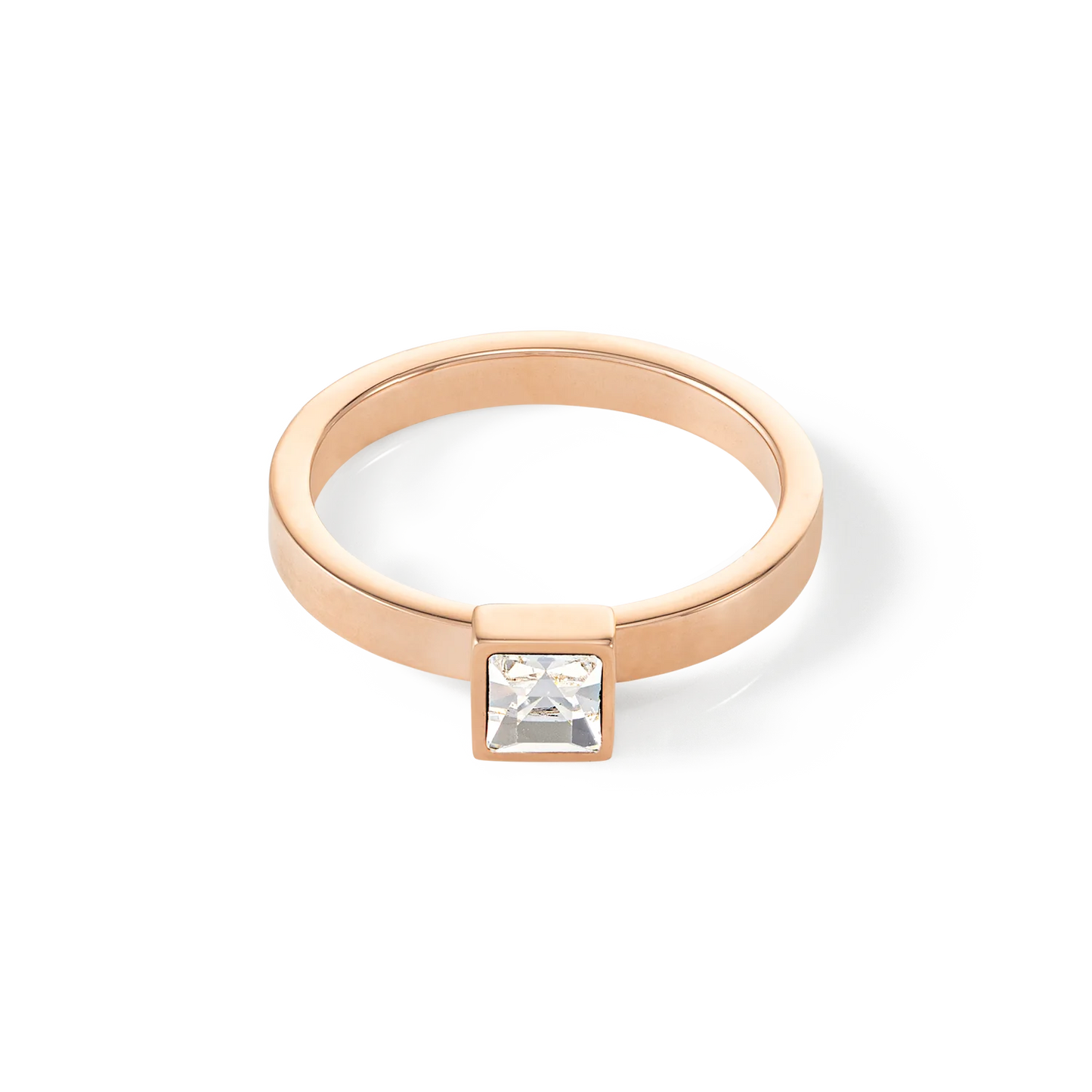 Brilliant Square liten ring rose gull krystall 050140182252