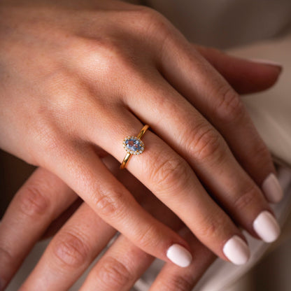 Athens Charm ring i forgylt sølv med zirkonia, bilde 2 av 2