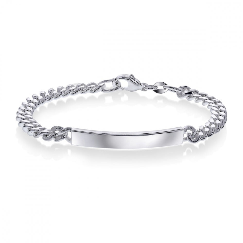 Armbånd i sølv, Panser ID 5 mm, 17+3 cm eller 20 cm, bilde 2 av 2