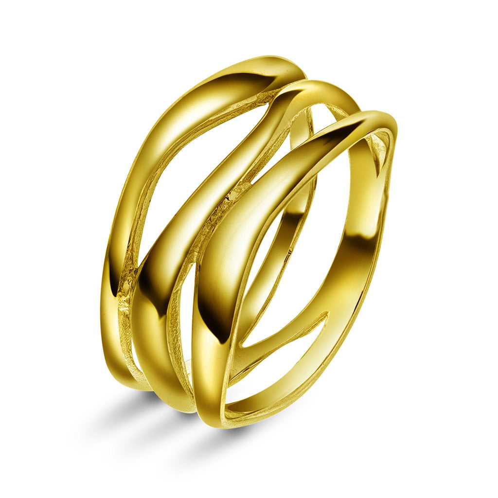 Vibe ring i 925 forgylt sølv 9 mm, bilde 1 av 4