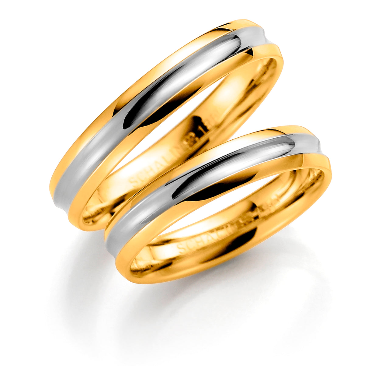 Ring i 585 tofarget gull, modell SE137, bilde 3 av 4
