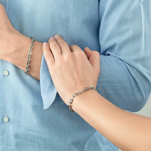 Unisex bracelet link chain silver 0900301700