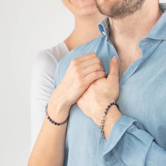 Unisex bracelet Fusion link chain blue 0901300700