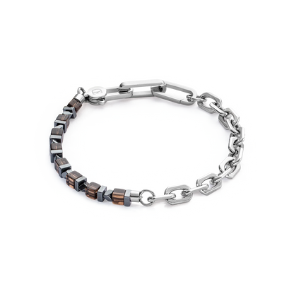 Bracelet Precious Fusion link chain brown-silver 0905301100