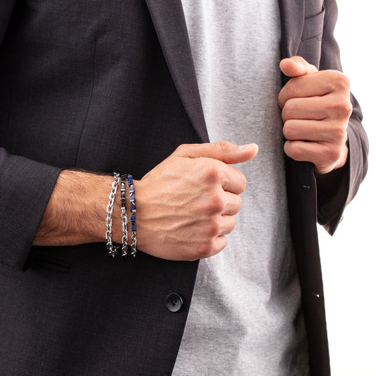 Bracelet Precious Fusion link chain brown-silver 0905301100