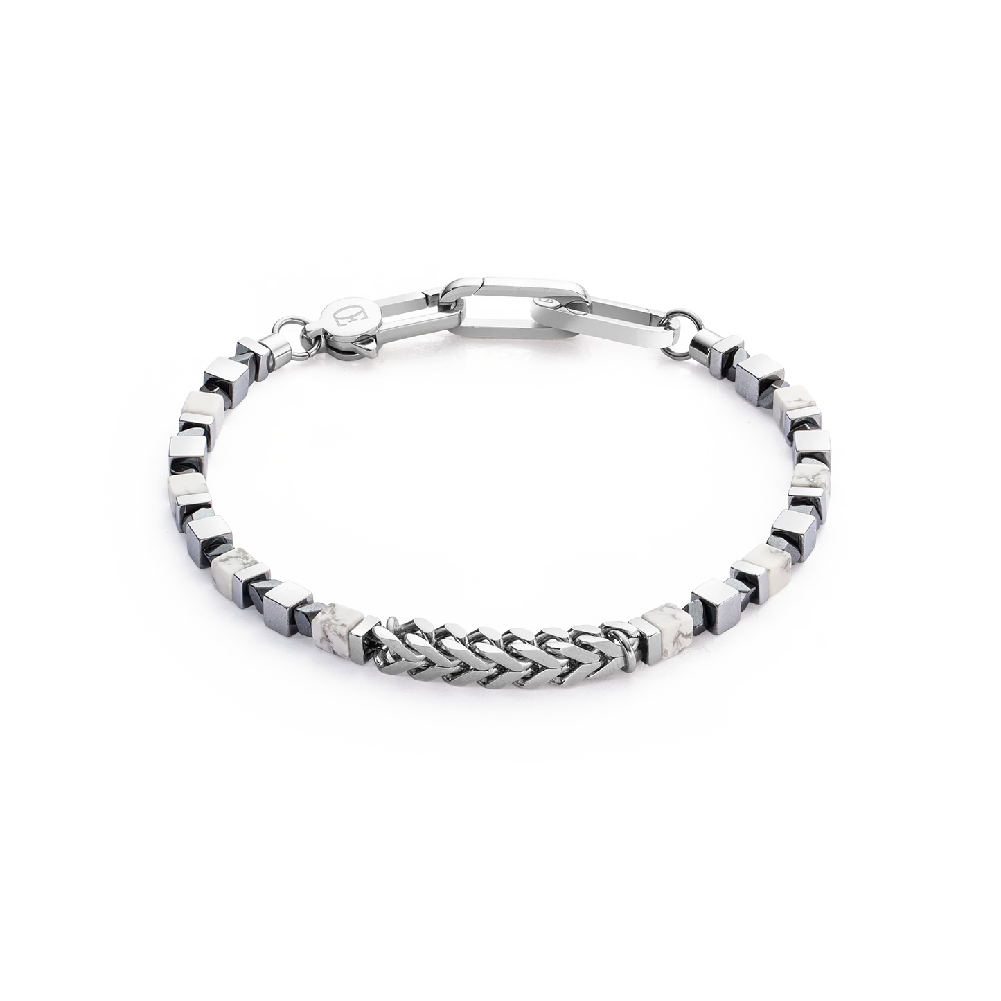 Bracelet Precious Cubes & Chain white-silver 0906301400