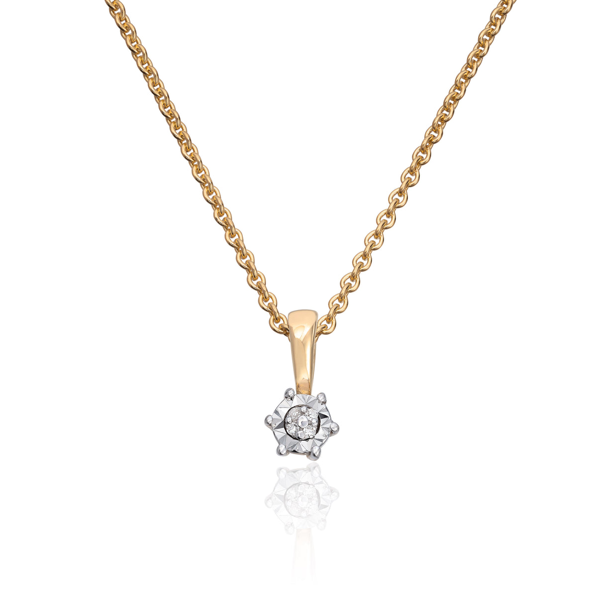 Carmen anheng i 585 gult gull med diamanter 0,01 ct