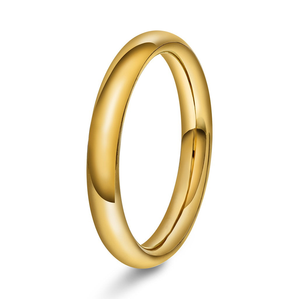 Ring i 14 karat gull, rund skinne 3,5 mm, bilde 1 av 2