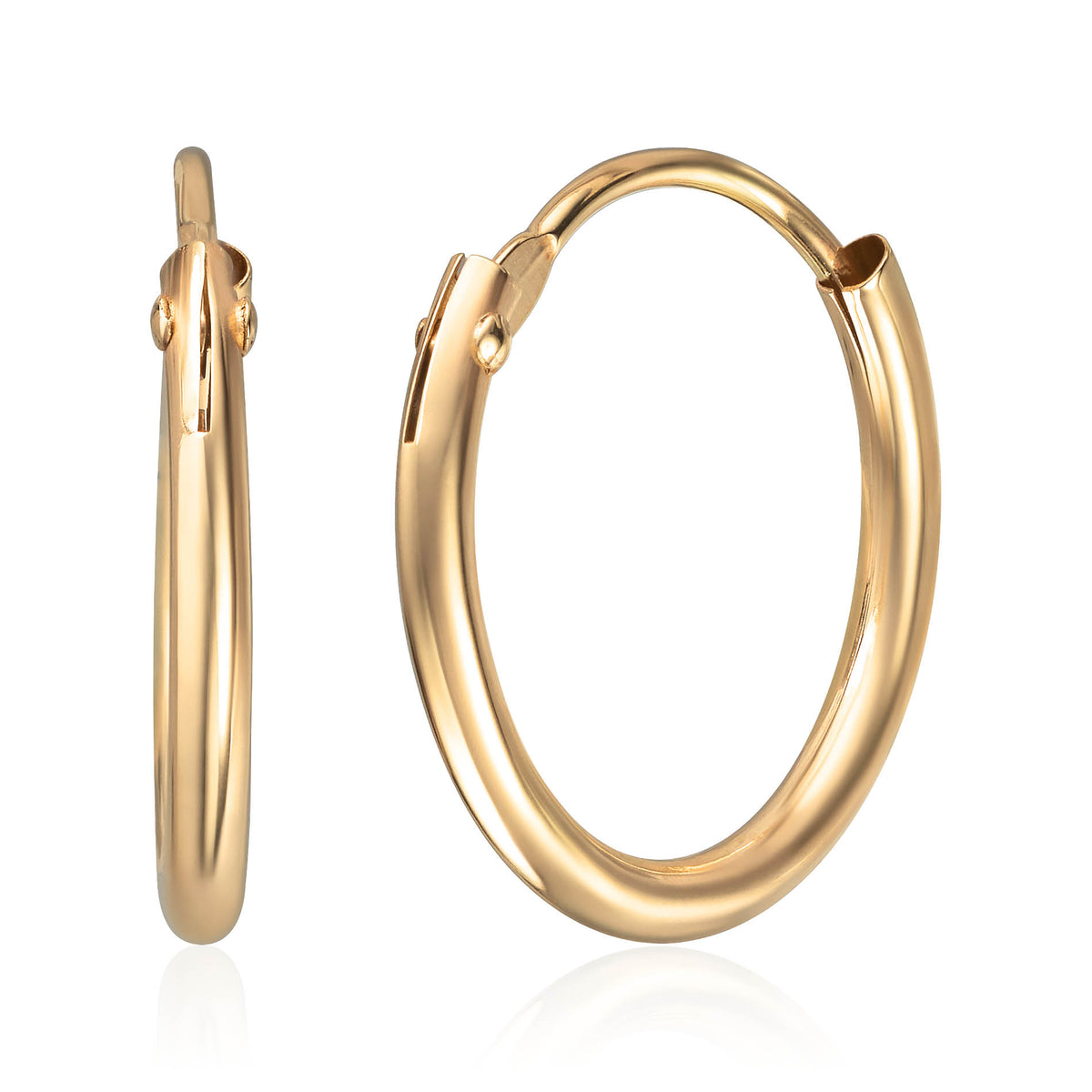 Carmen øredobber i 585 gult gull, 1,3x13 mm