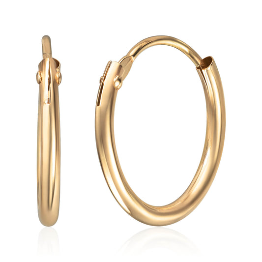 Carmen øredobber i 585 gult gull, 1,3x13 mm
