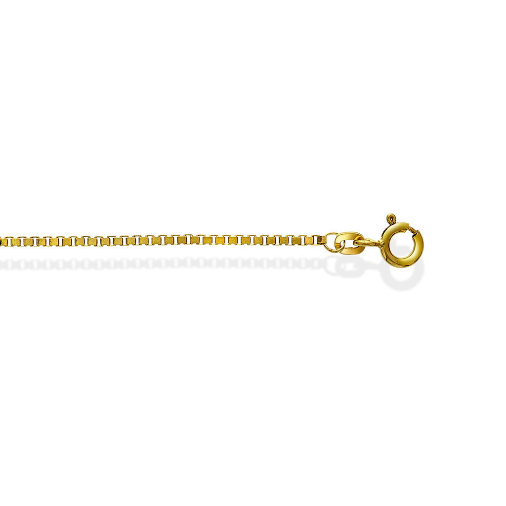 Halskjede i 585 gult gull, veneziansk kjede 1,5 mm, 45 cm