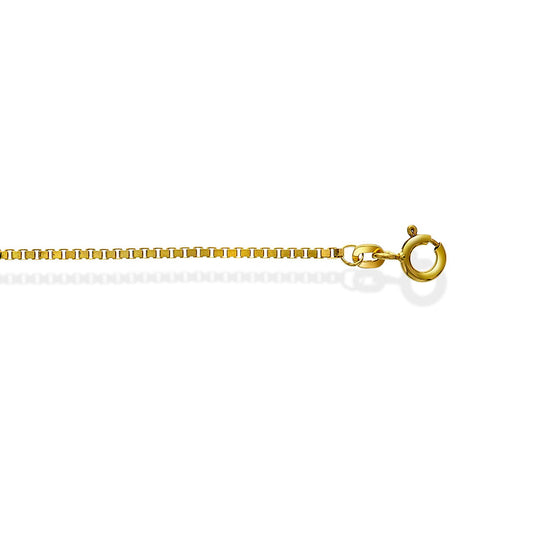 Halskjede i 585 gult gull, veneziansk kjede 1,5 mm, 45 cm