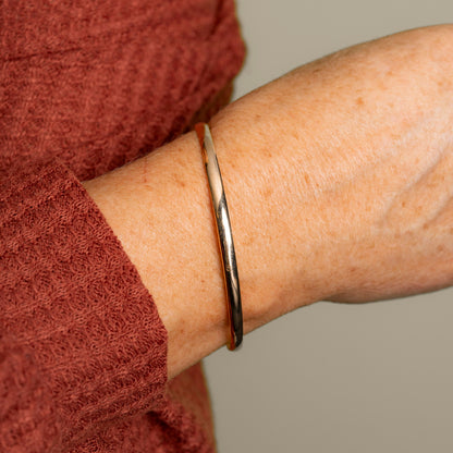 Armring i massivt 14 karat gult gull, bilde 14 av 16