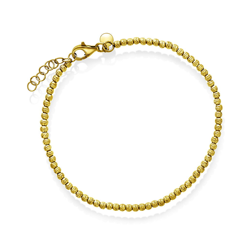Armbånd i forgylt sølv med kuler, 17+2 cm, bilde 1 av 4