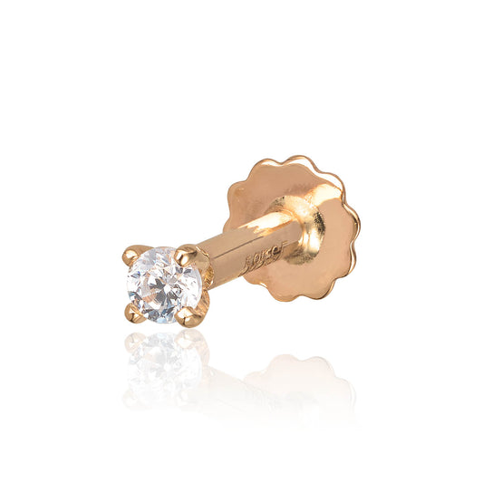Carmen piercing i 585 gult gull med zirkonia