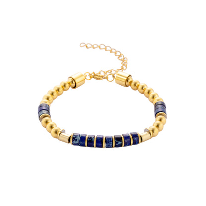 Sander emperor armbånd i forgylt stål, 6 mm, 21 cm