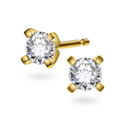 Polaris øredobber i 14 karat gult gull med diamant 0,50 ct